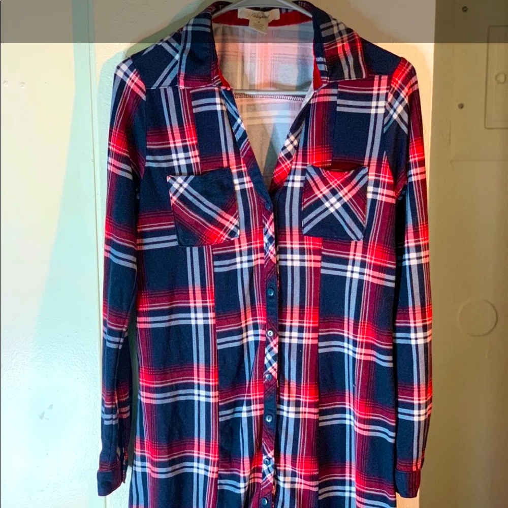 womens flannel dress size medium